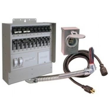 30 Amp, 10-circuit, Indoor W/25’ Cord And Box Transfer Kit 1 30 Amp, 10-circuit, Indoor W/25’ Cord And Box Transfer Kit
