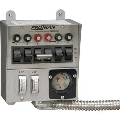30 Amp, 125 Volt, 6-circuit, Indoor (EU3) Transfer Switch 1 30 Amp, 125 Volt, 6-circuit, Indoor (EU3) Transfer Switch