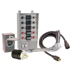 30 Amp, 8-circuit, Indoor W/25‘ Cord And Box Transfer Kit