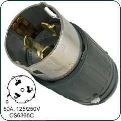 Honda 3-pole, 4-wire, Locking Plug (male) H