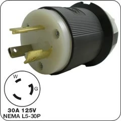 3-prong Locking Plug (male) E