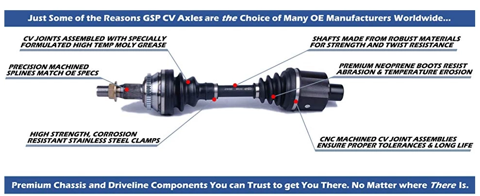 GSP HD Complete CV Axle - Yamaha Grizzly 660 Rear 2 GSP HD Complete CV Axle - Yamaha Grizzly 660 Rear - Image 2