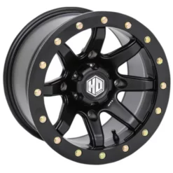 Alpine Powersports STI HD9 Beadlock Wheel 14x7 4+3 Matte Black