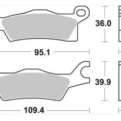 SBS Brakes SBS SI Sinter Brake Pads Can-Am Gen2 Outlander / Renegade (FA617 & FA618 Style) -ATV Store SBS911SITechInfo