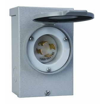 30 Amp Front Inlet W/Cover 1 30 Amp Front Inlet W/Cover