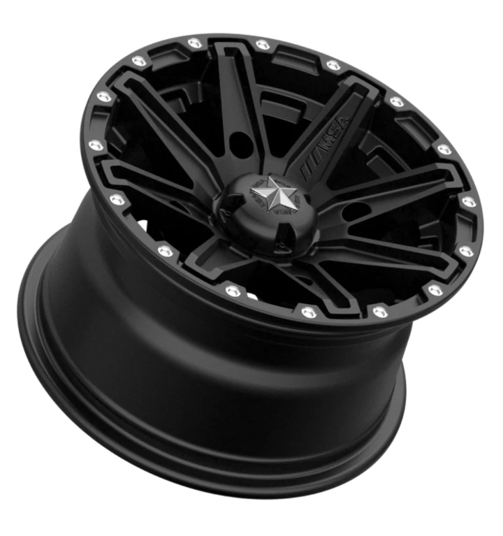 MSA M33 Satin Black Clutch Wheel 12x7 +10mm Offset 2 MSA M33 Satin Black Clutch Wheel 12x7 +10mm Offset - Image 2