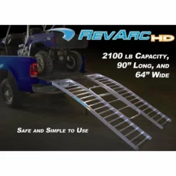 RevArc 90" Tri-Fold HD UTV Ramp - Light Weight Only 48lbs - Strong 2100lb Capacity