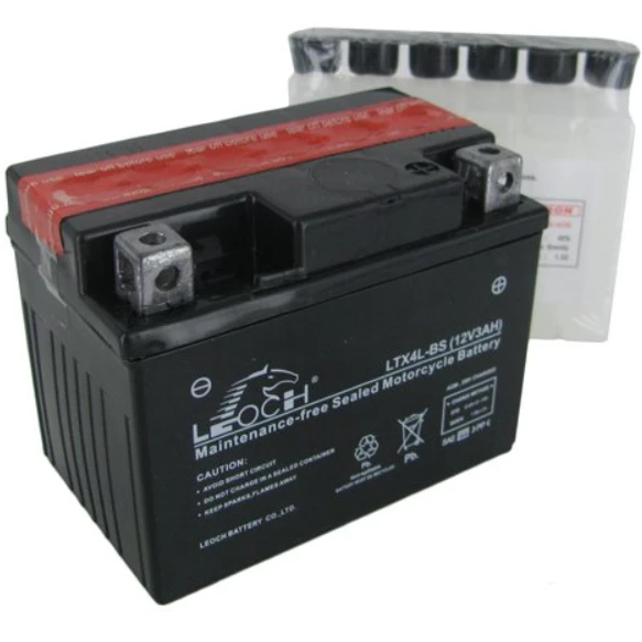 Leoch Battery EBX4L-BS Youth ATV / Motorcycle AGM Battery - (YTX4L-BS, GTX4L-BS, CTX4L-BS) 1 Leoch Battery EBX4L-BS Youth ATV / Motorcycle AGM Battery - (YTX4L-BS, GTX4L-BS, CTX4L-BS)