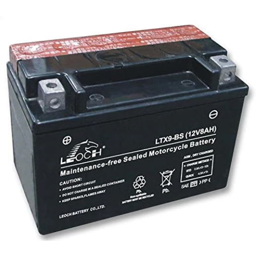 Leoch Battery EBX9-BS ATV / Motorcycle AGM Battery - (YTX9-BS, GTX9-BS, CTX9-BS) 1 Leoch Battery EBX9-BS ATV / Motorcycle AGM Battery - (YTX9-BS, GTX9-BS, CTX9-BS)